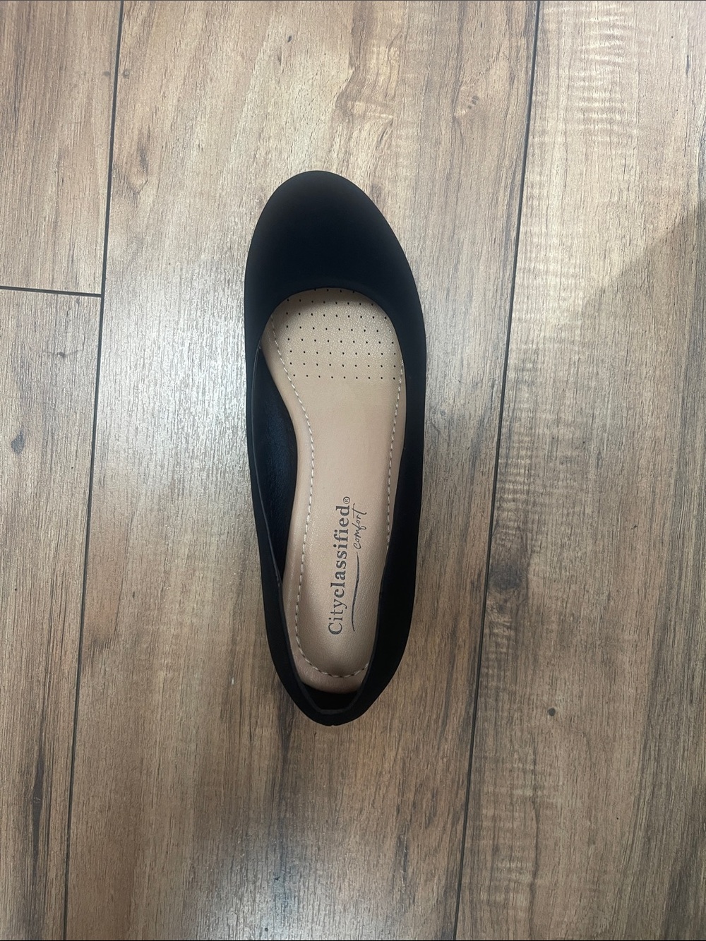 Cityclassified Black Classic Round-Toe Ballet Flat